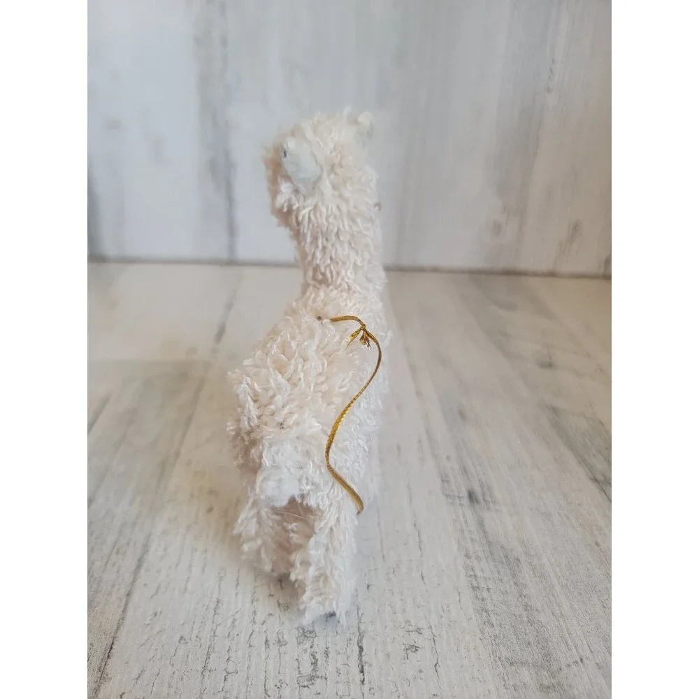 Plush Llama‎ ornament Faux fur white zoo xmas